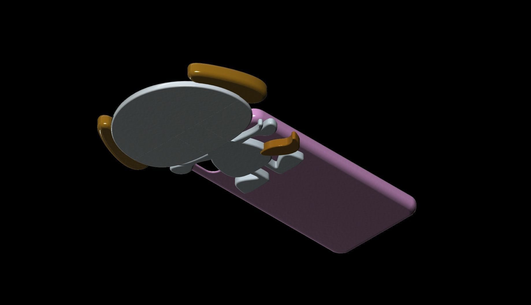 bow-wow Smartphone case 3D print model_6