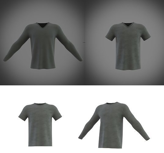 4 different t-shirts collection 