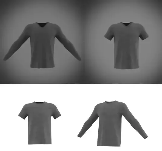 4 different t-shirts collection 
