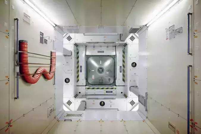 Space Station Interior Low-poly 3D model