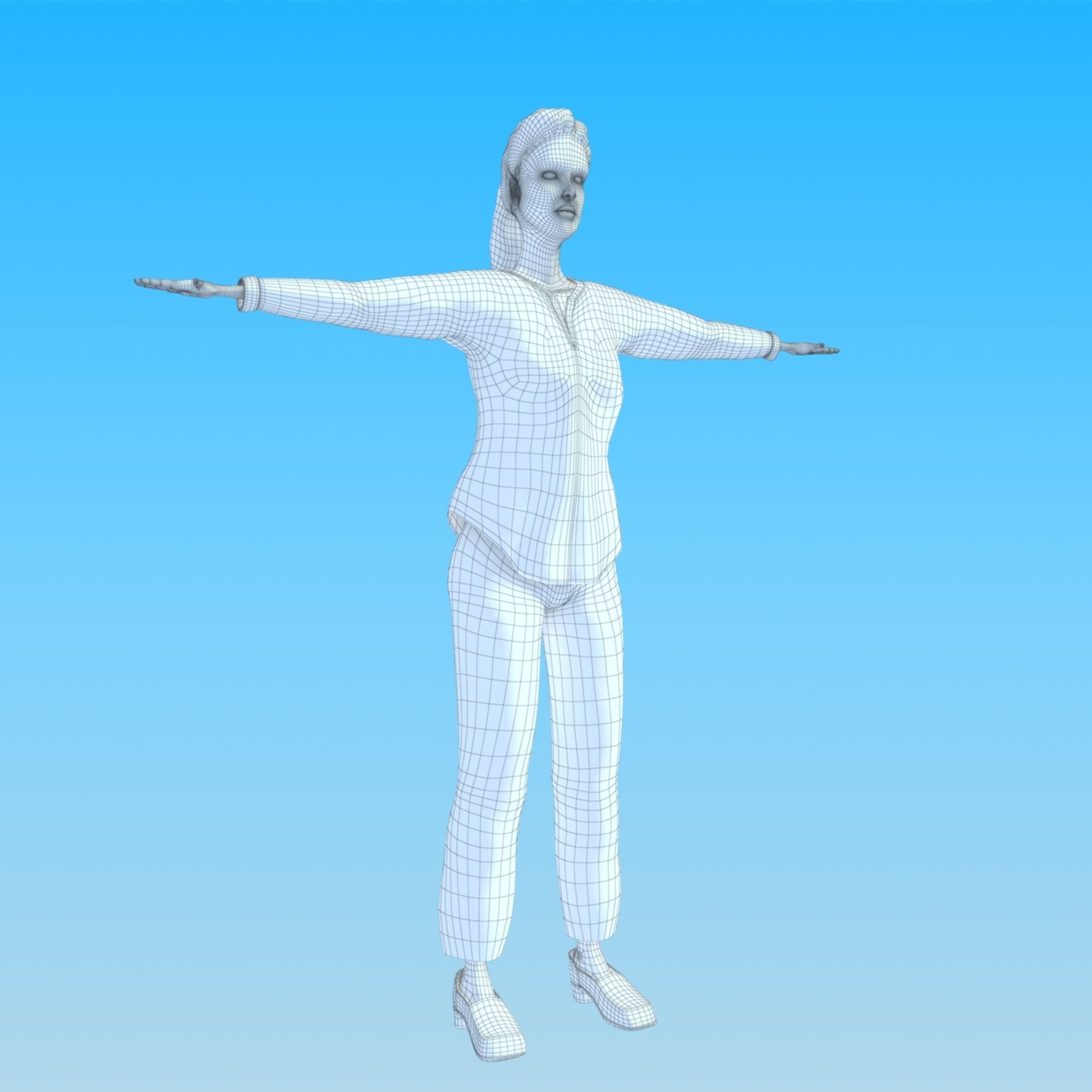 Nancy Thompson Low-poly 3D model_10