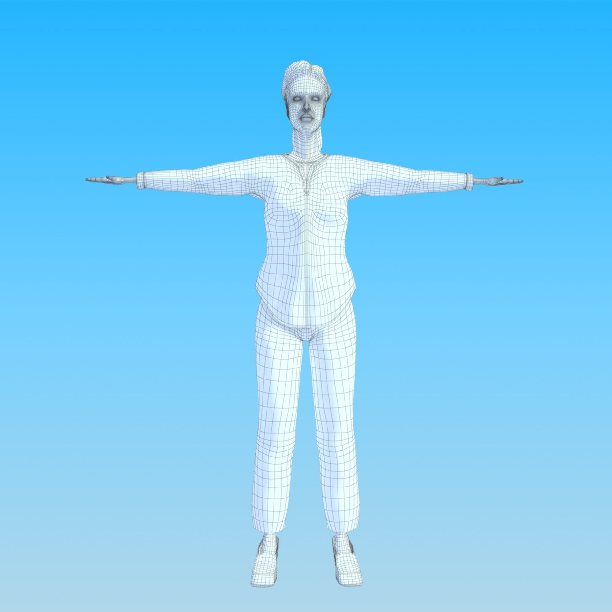 Nancy Thompson Low-poly 3D model_11