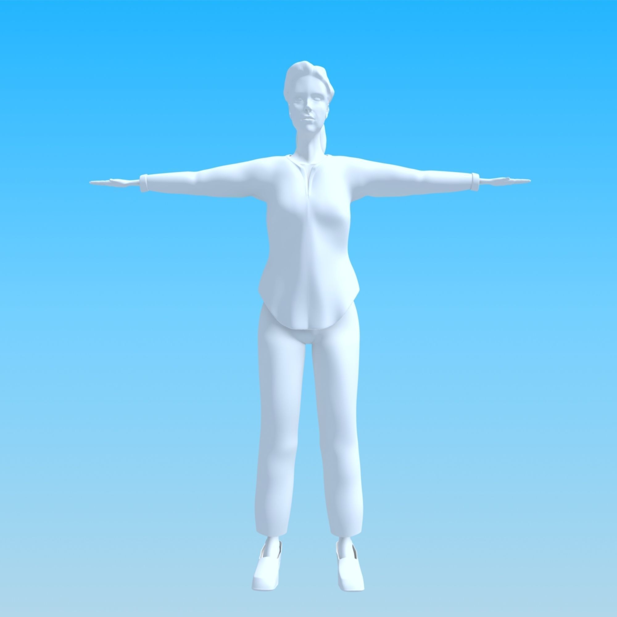 Nancy Thompson Low-poly 3D model_8