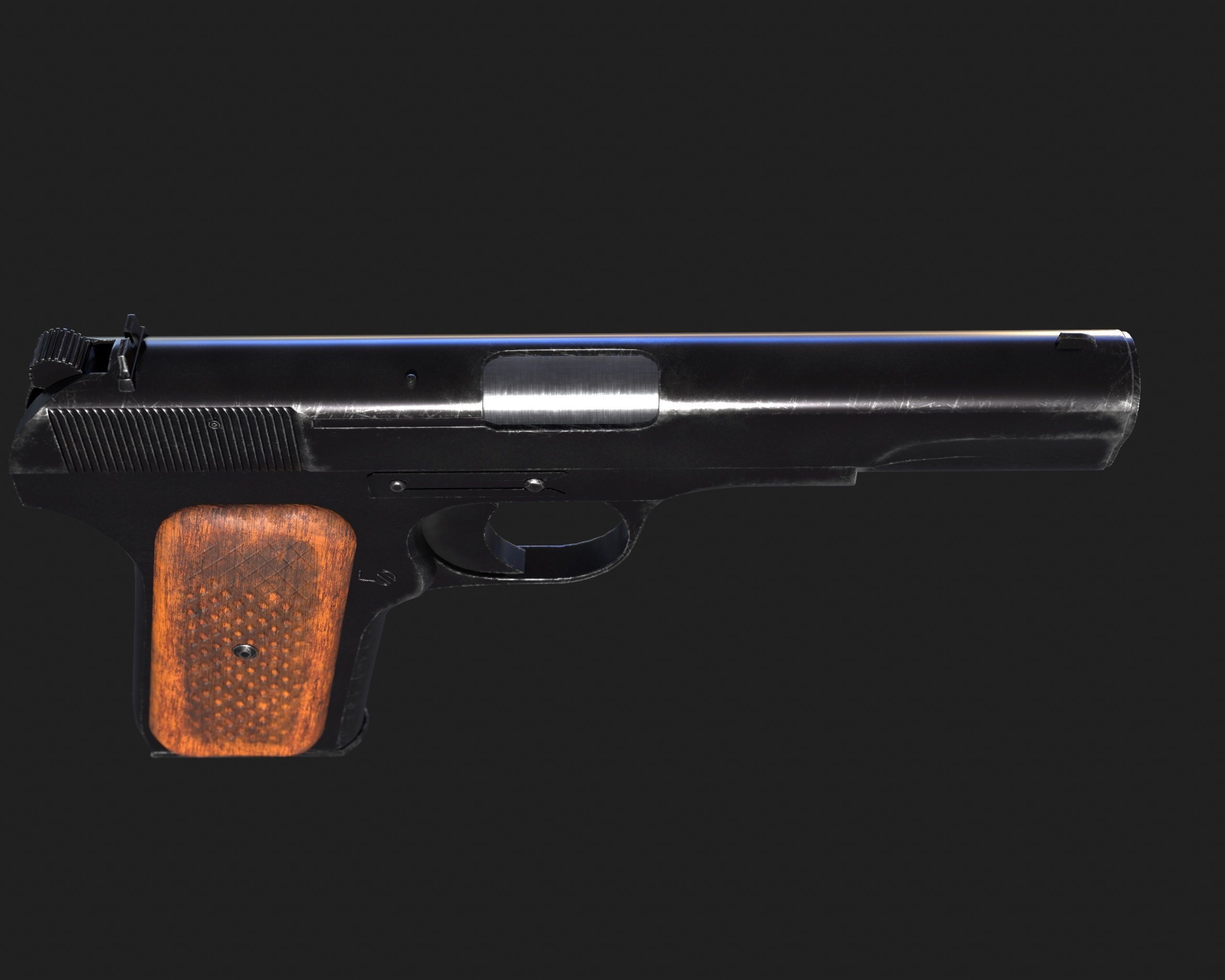 TT Pistol  Low-poly 3D model_8