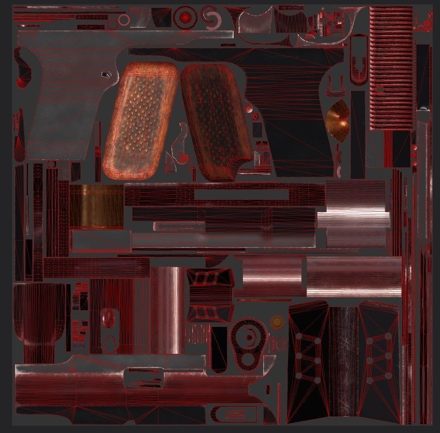 TT Pistol  Low-poly 3D model_3