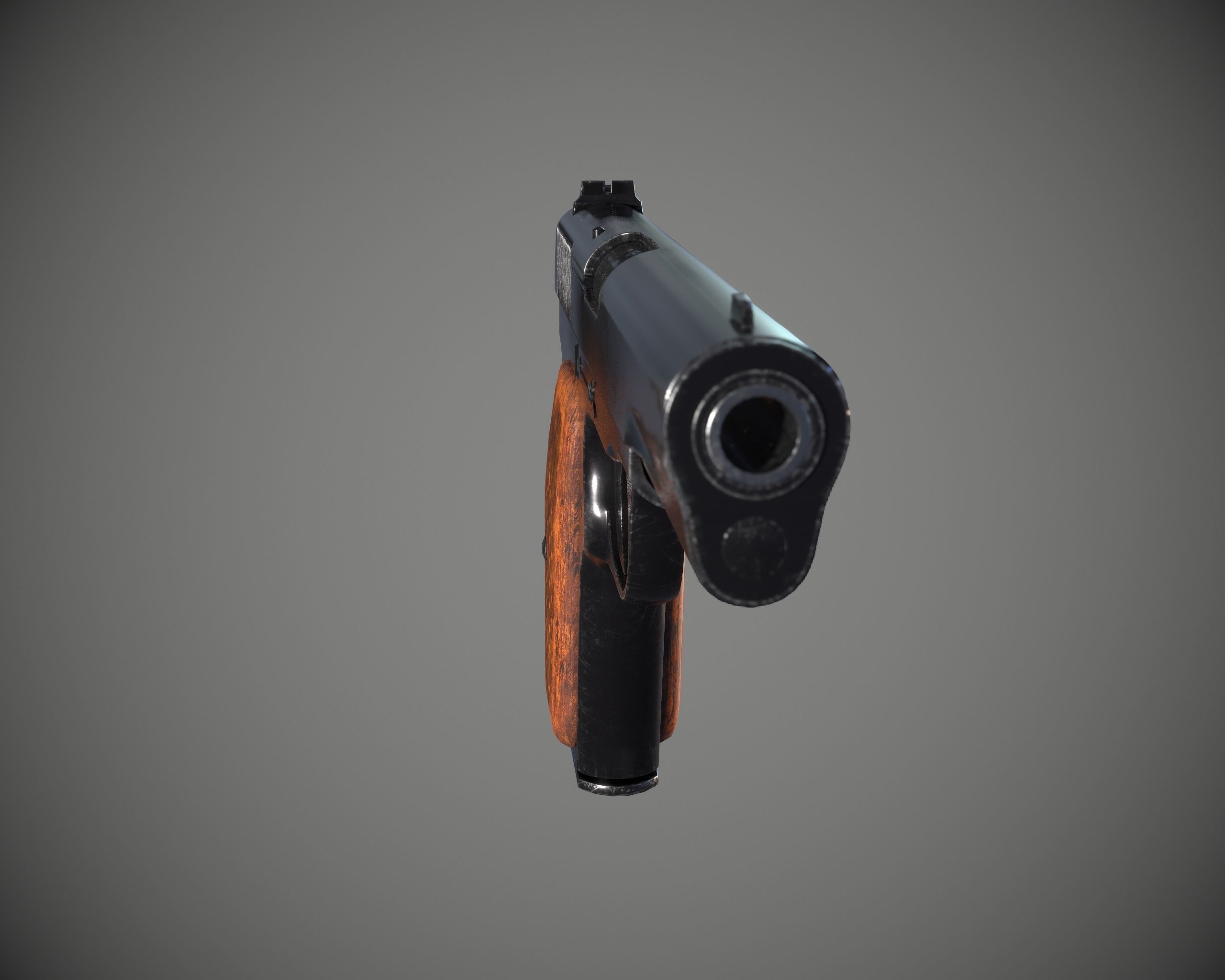 TT Pistol  Low-poly 3D model_5