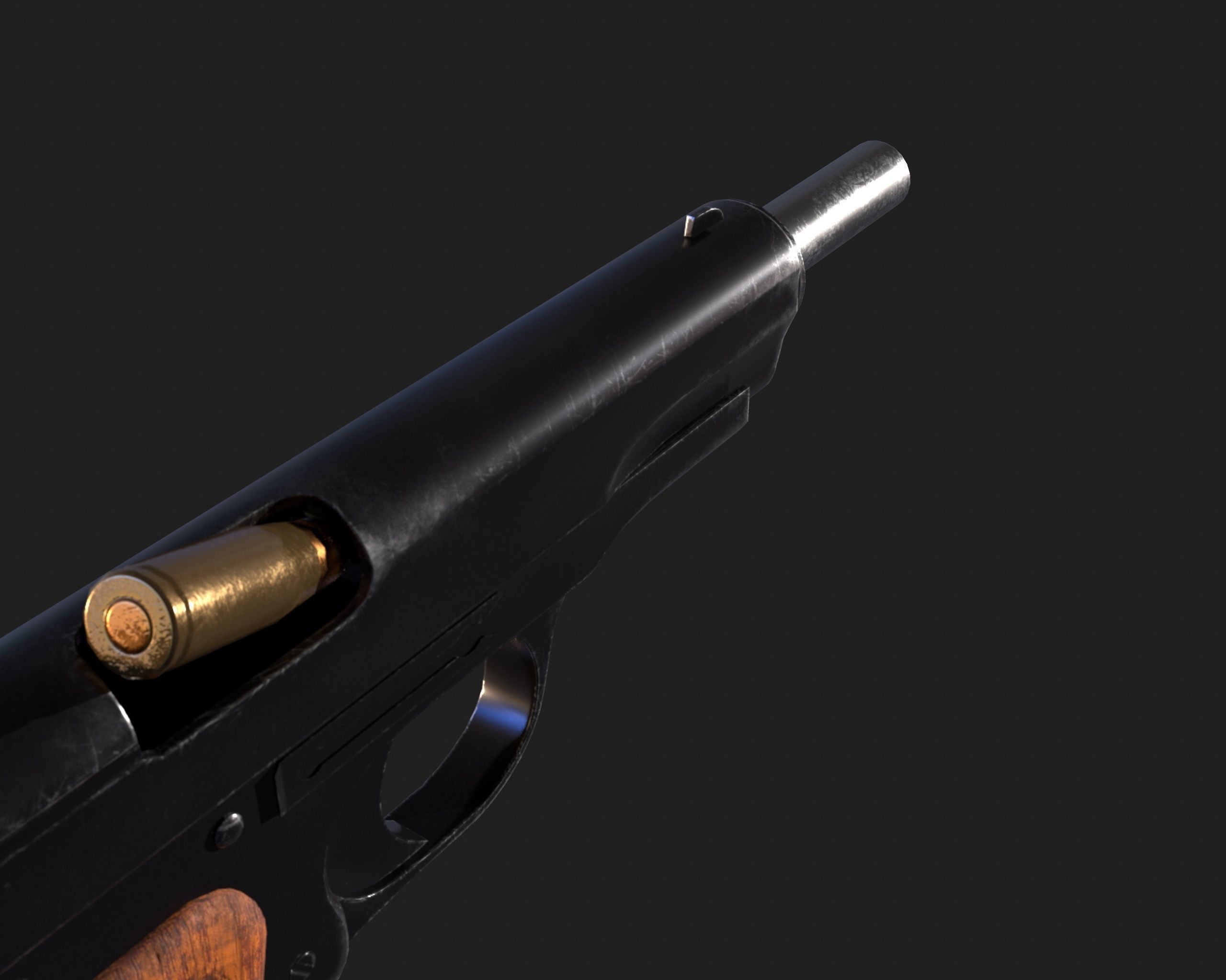 TT Pistol  Low-poly 3D model_19