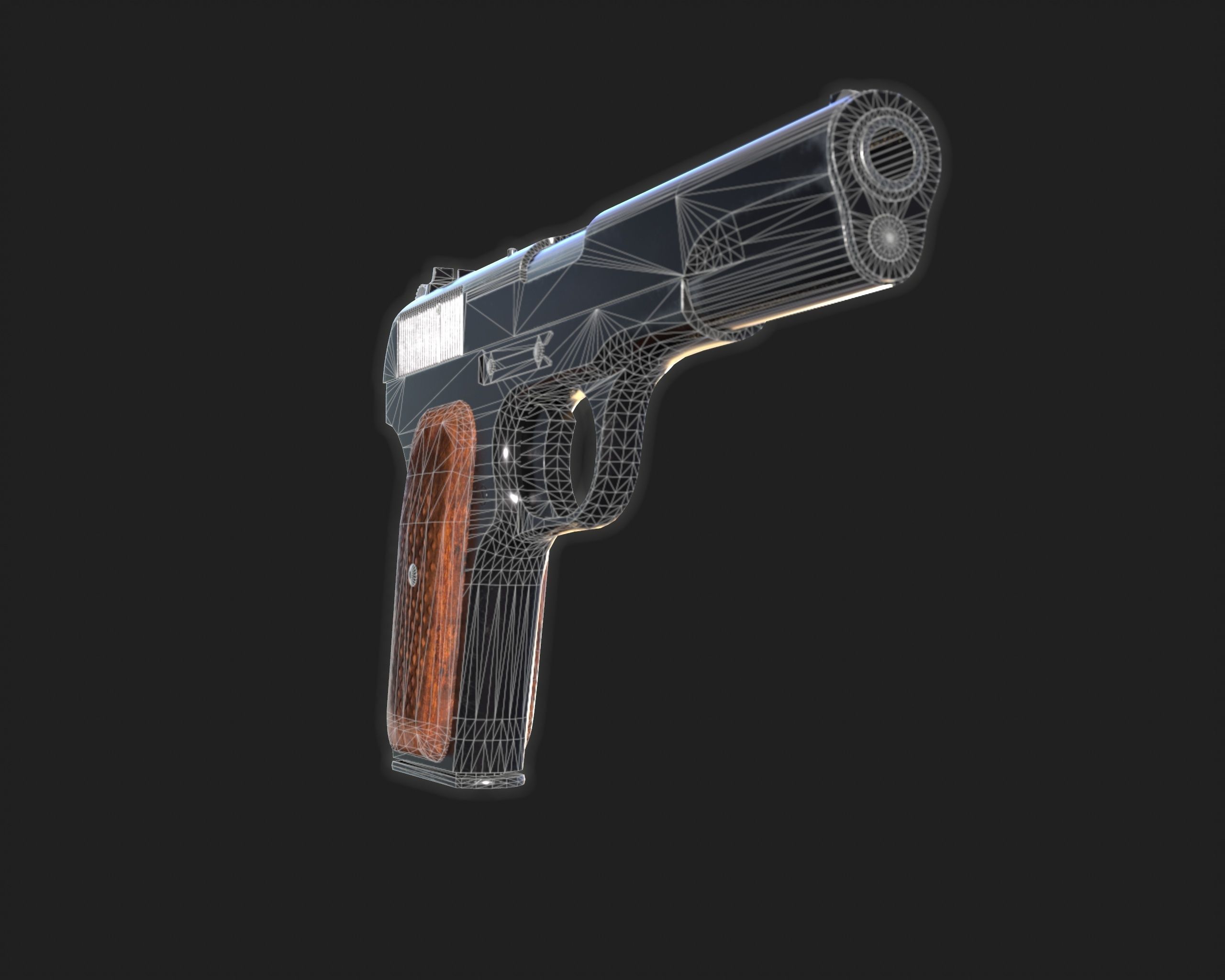 TT Pistol  Low-poly 3D model_24