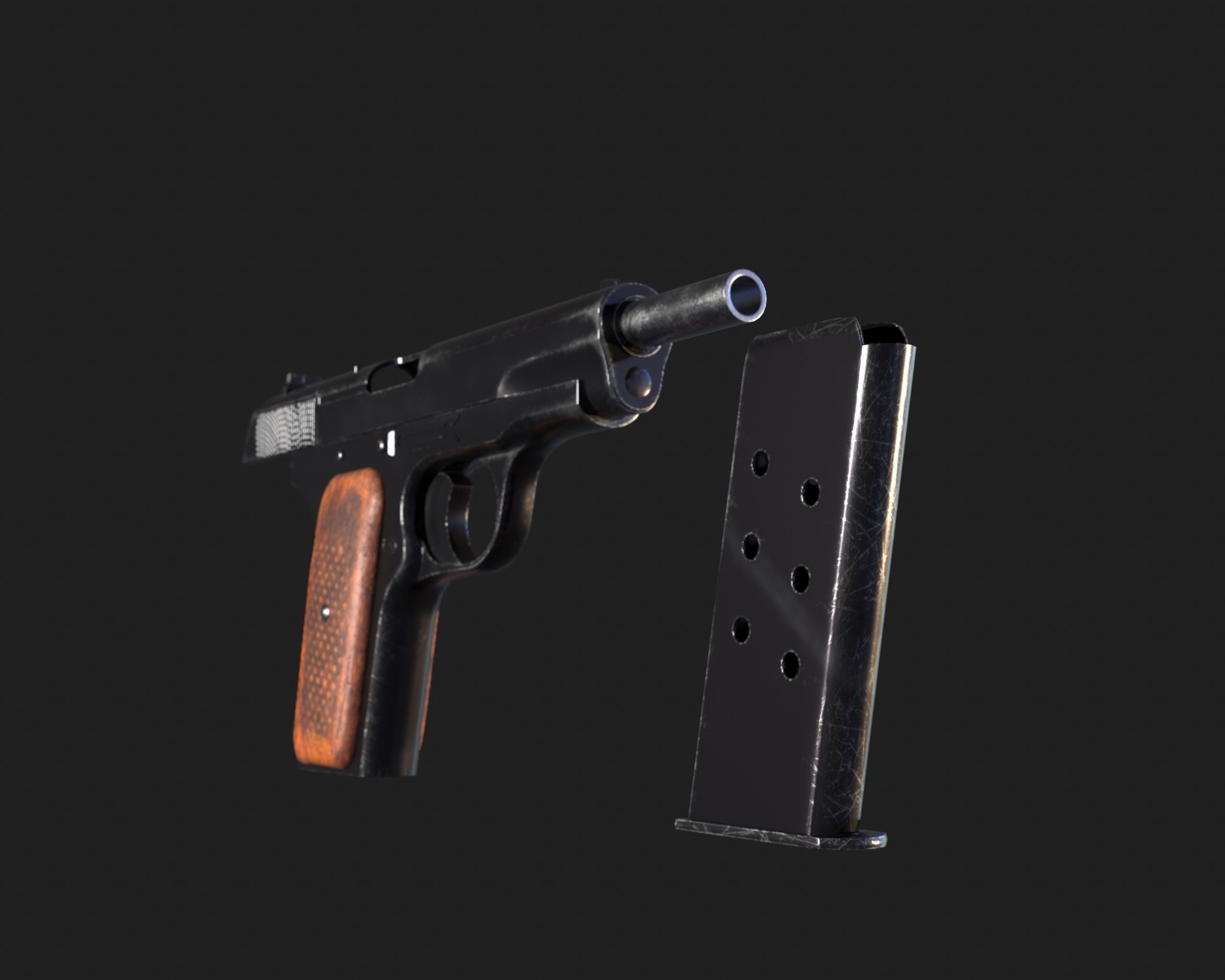 TT Pistol  Low-poly 3D model_20