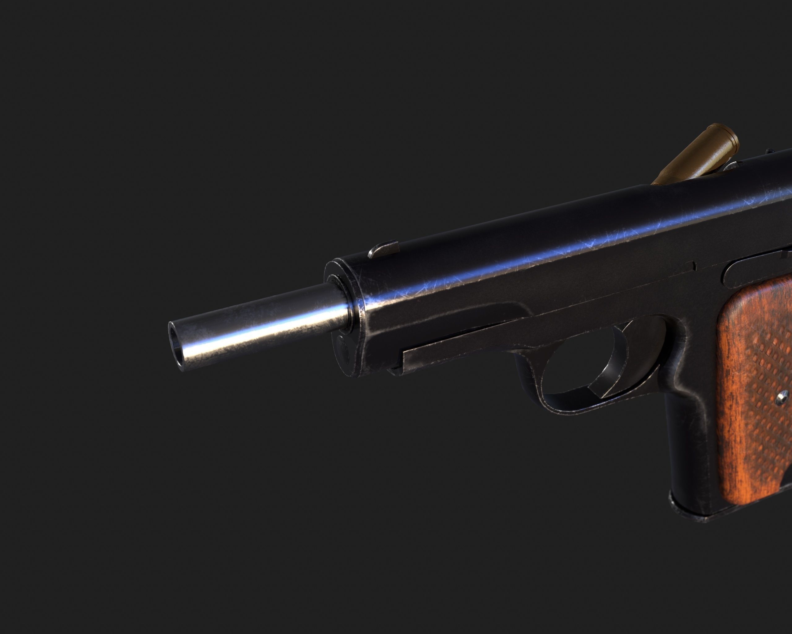 TT Pistol  Low-poly 3D model_18