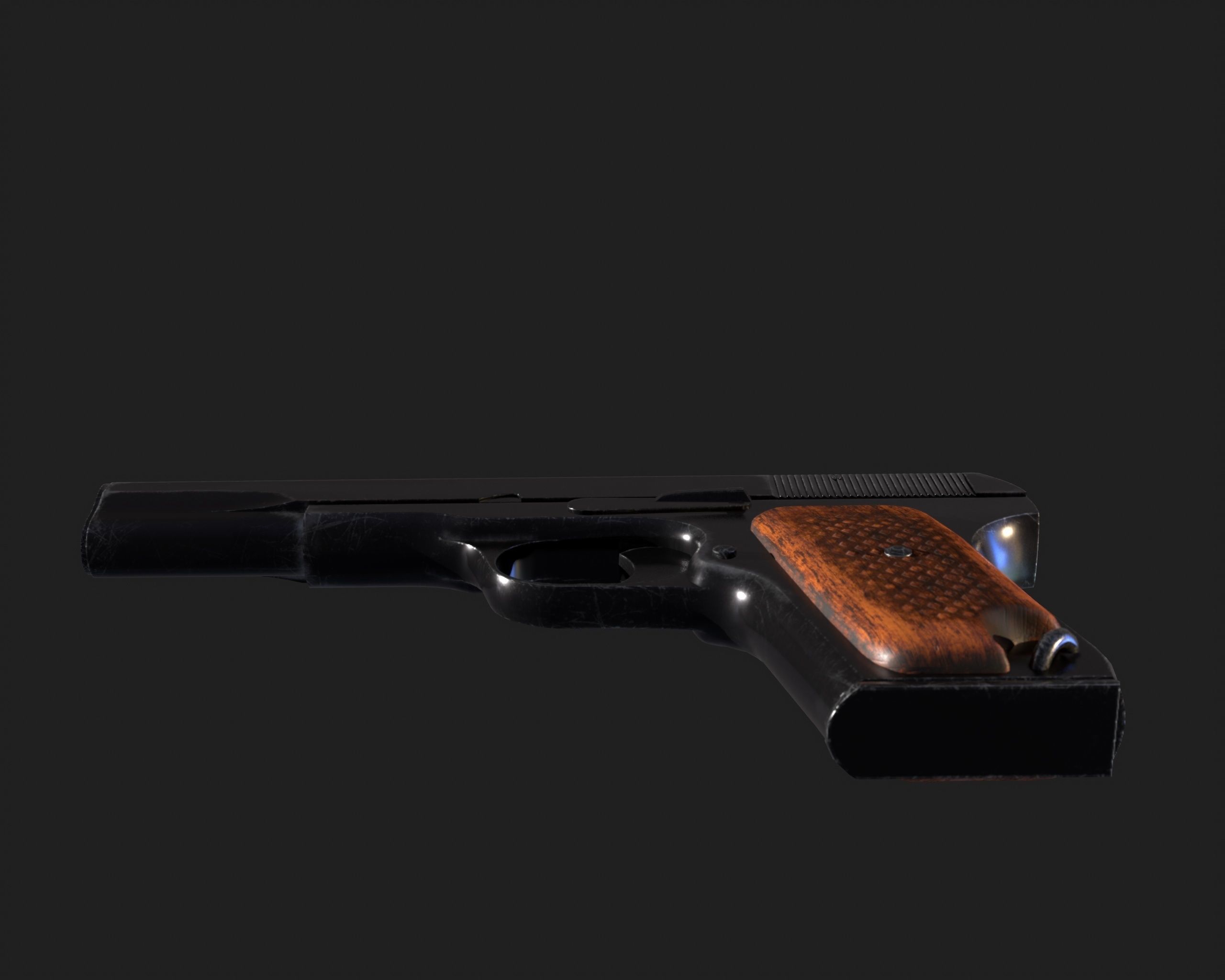 TT Pistol  Low-poly 3D model_15