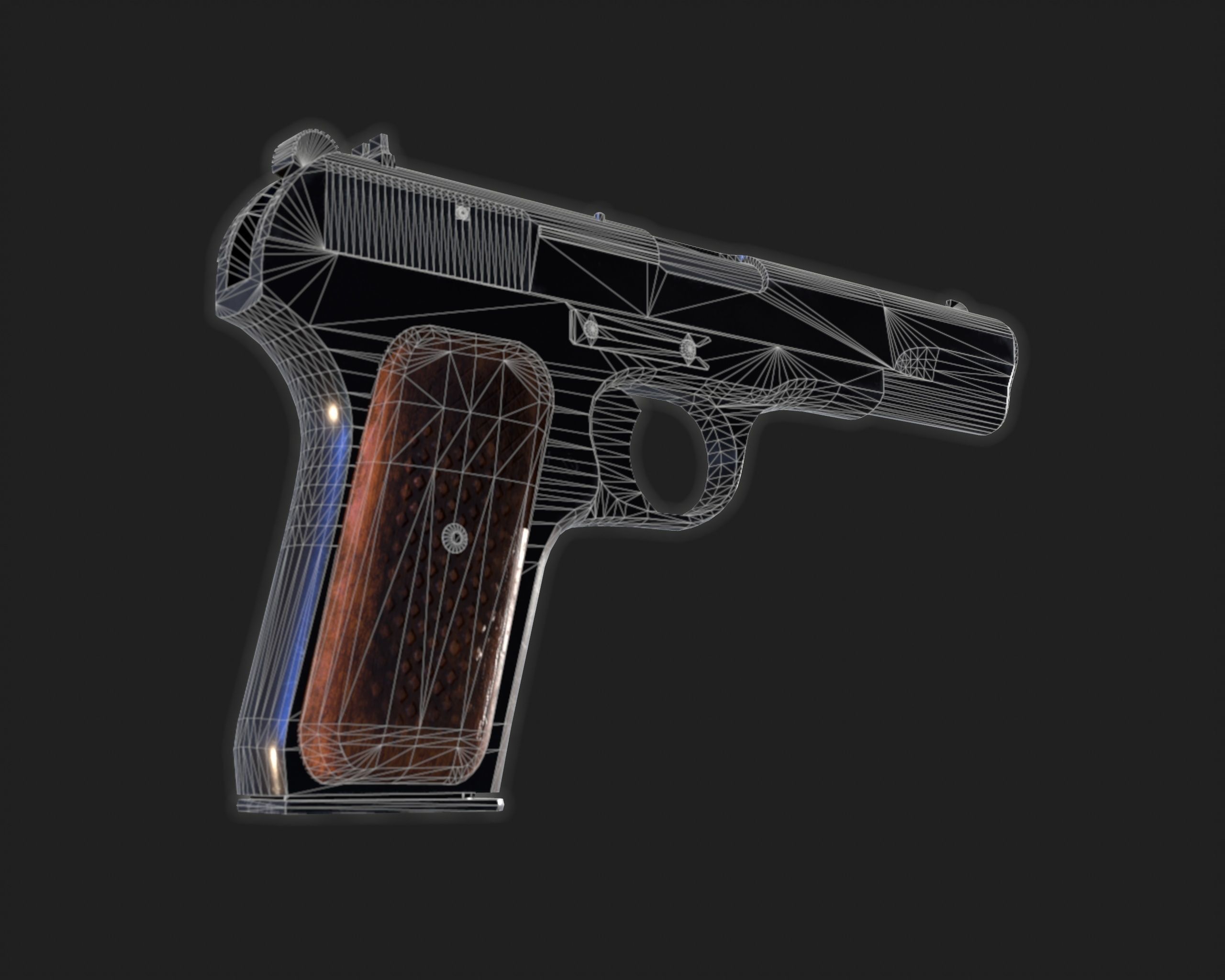 TT Pistol  Low-poly 3D model_23