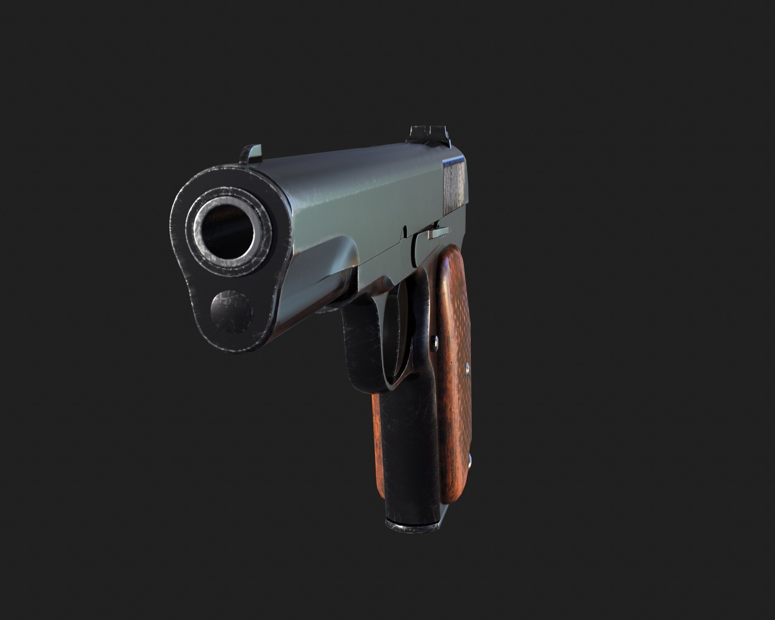TT Pistol  Low-poly 3D model_9