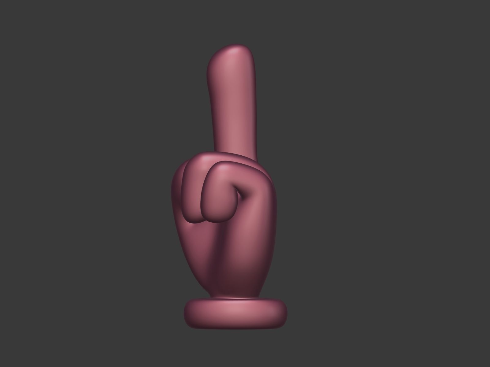 Cartoon Hand - Cursor - Direction Sign Icon Low-poly 3D model_14