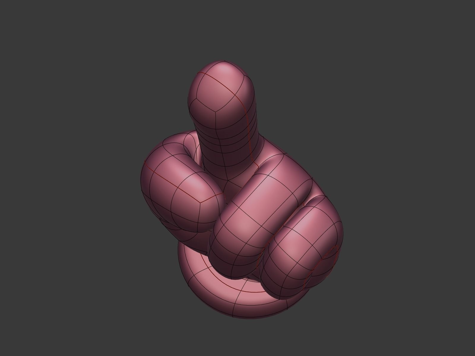 Cartoon Hand - Cursor - Direction Sign Icon Low-poly 3D model_21