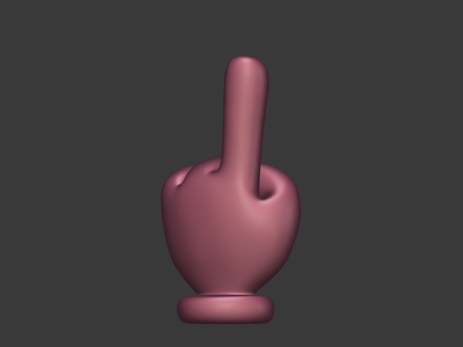 Cartoon Hand - Cursor - Direction Sign Icon Low-poly 3D model_6