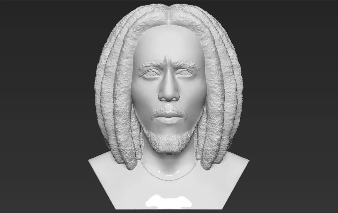 Bob Marley bust 3D printing ready stl obj formats 3D print model_0