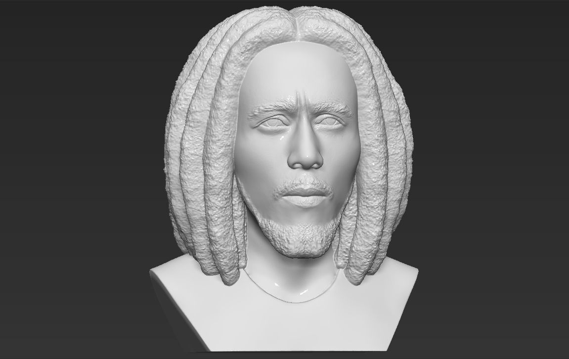 Bob Marley bust 3D printing ready stl obj formats 3D print model_11