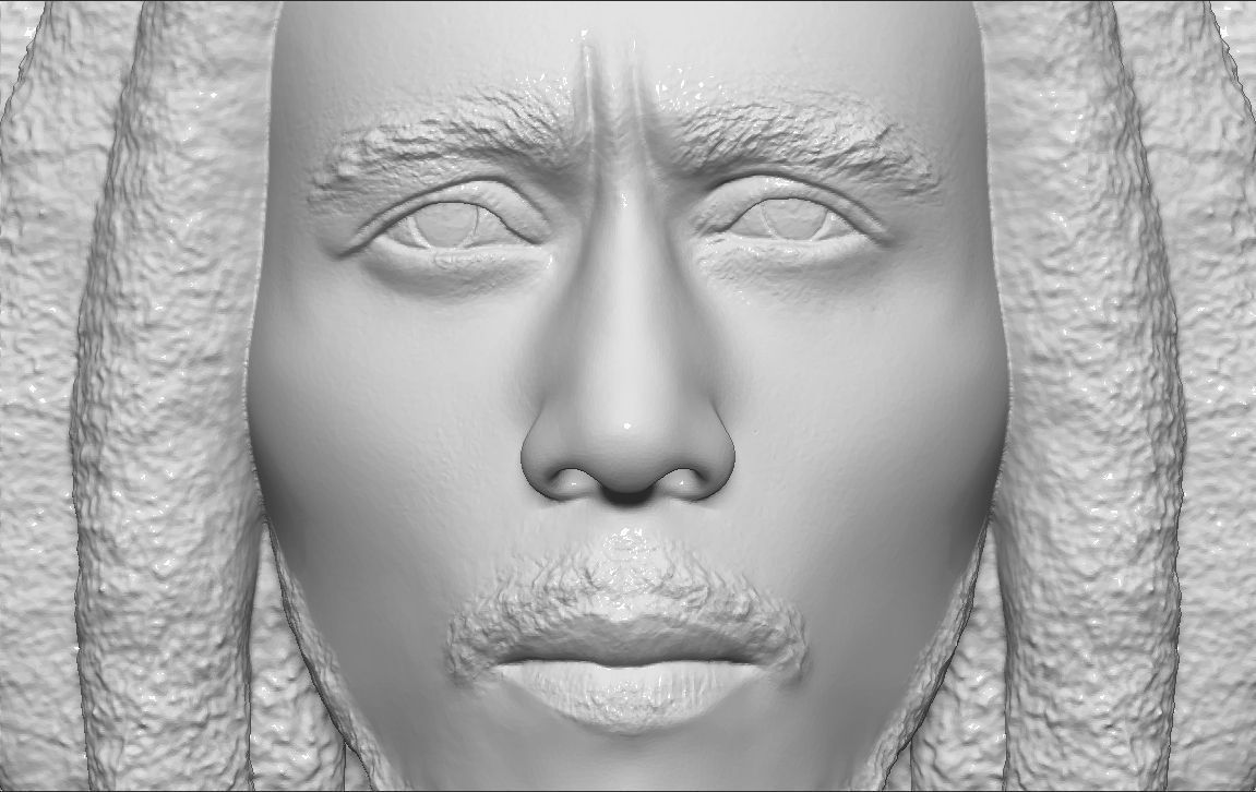 Bob Marley bust 3D printing ready stl obj formats 3D print model_16