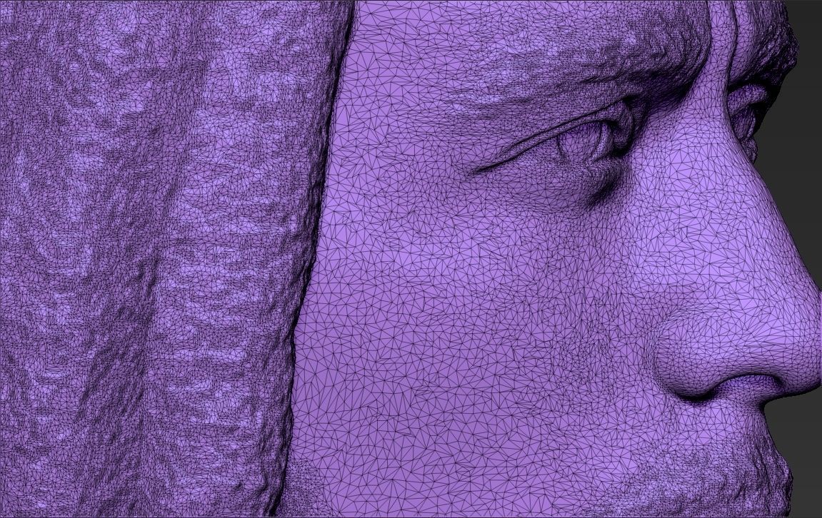 Bob Marley bust 3D printing ready stl obj formats 3D print model_27