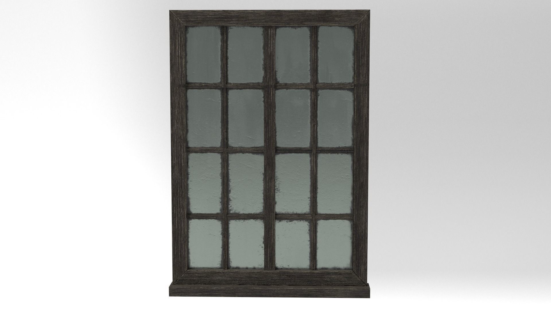 Medieval Window Glass and Wood Two 3D Model Tudor Low-poly 3D model_3
