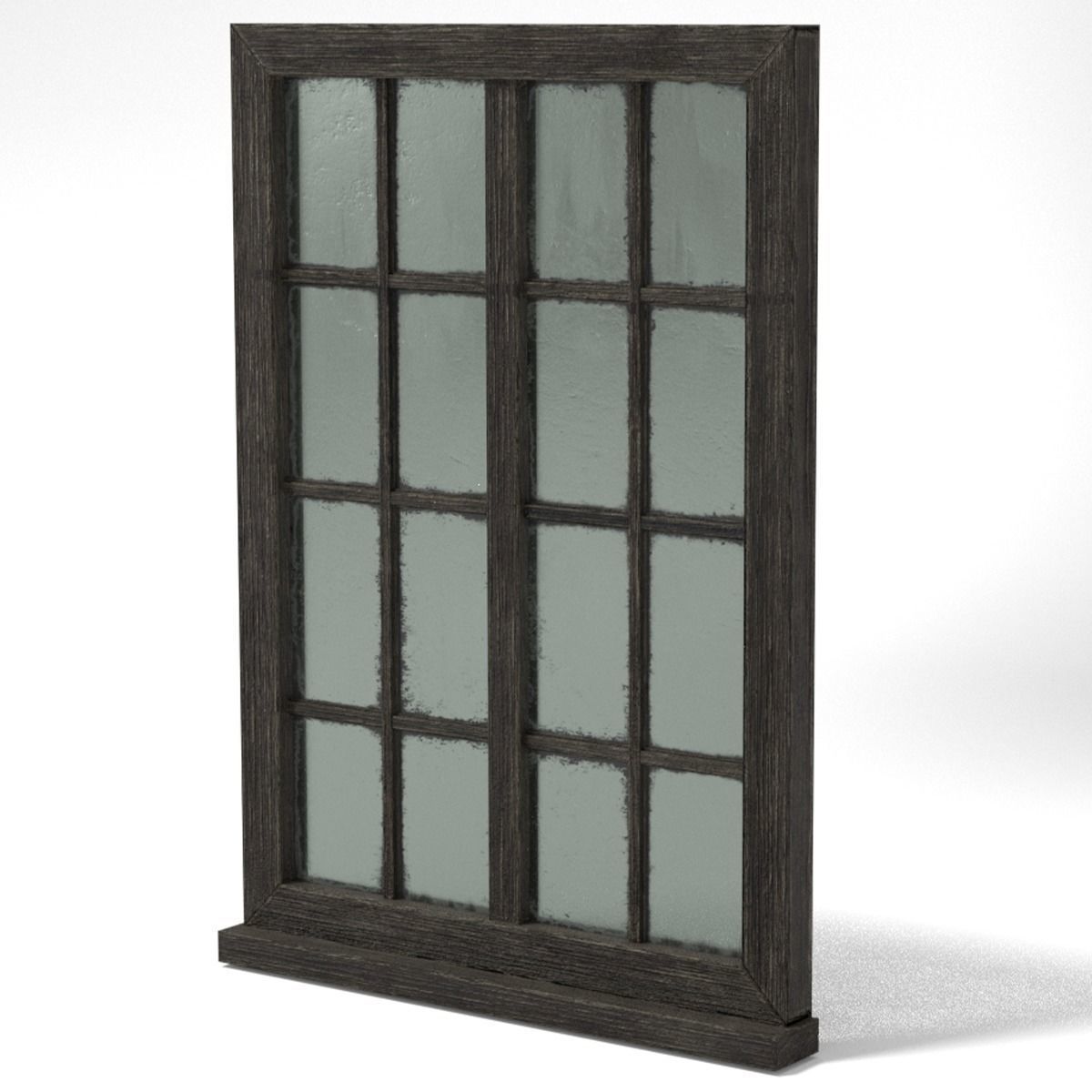 Medieval Window Glass and Wood Two 3D Model Tudor Low-poly 3D model_2