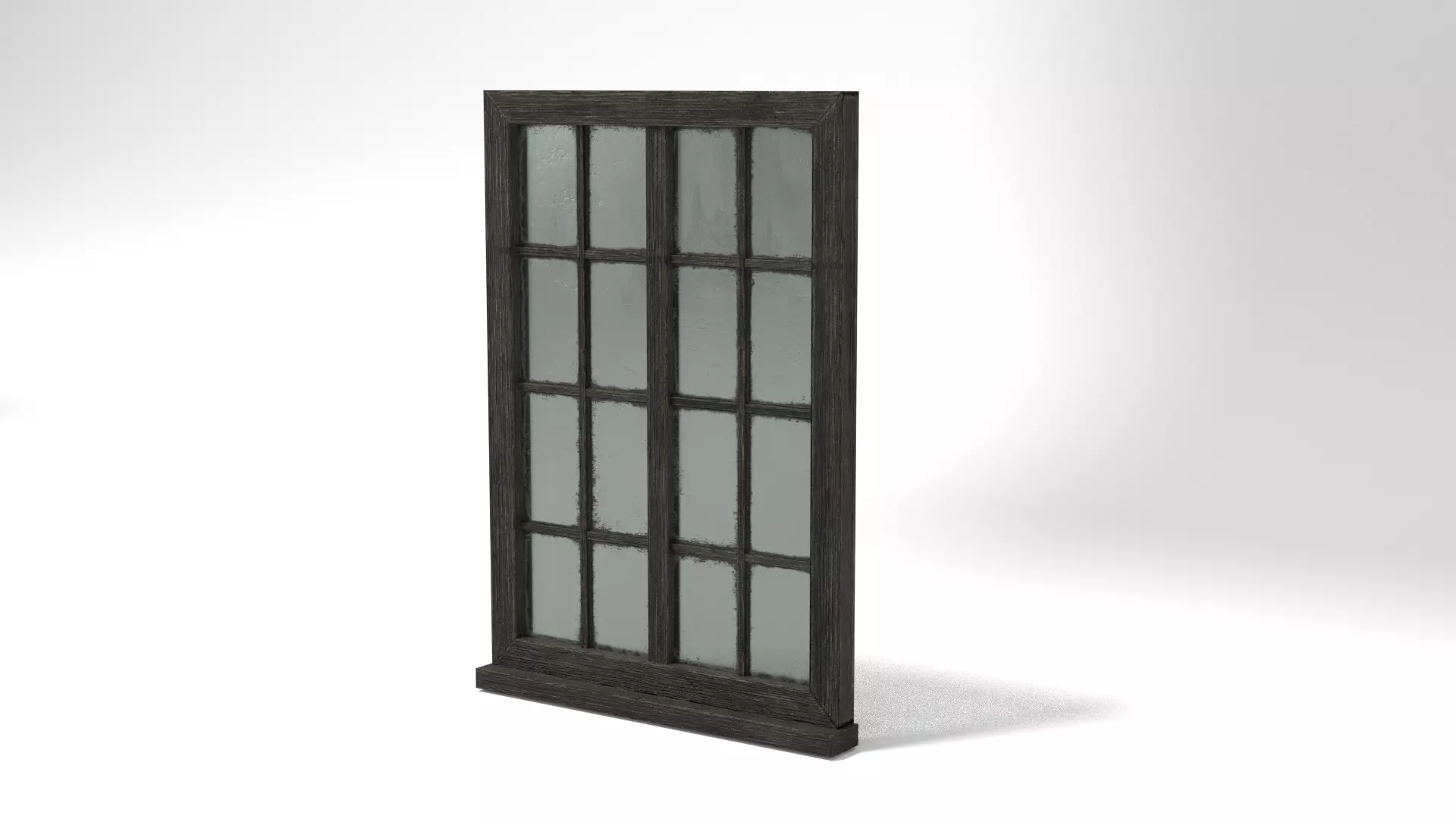 Medieval Window Glass and Wood Two 3D Model Tudor Low-poly 3D model_0