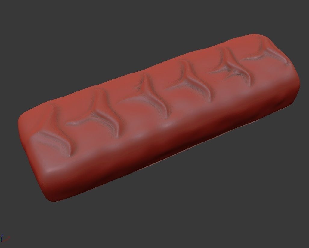 Snickers chocolate bar 3D model_3