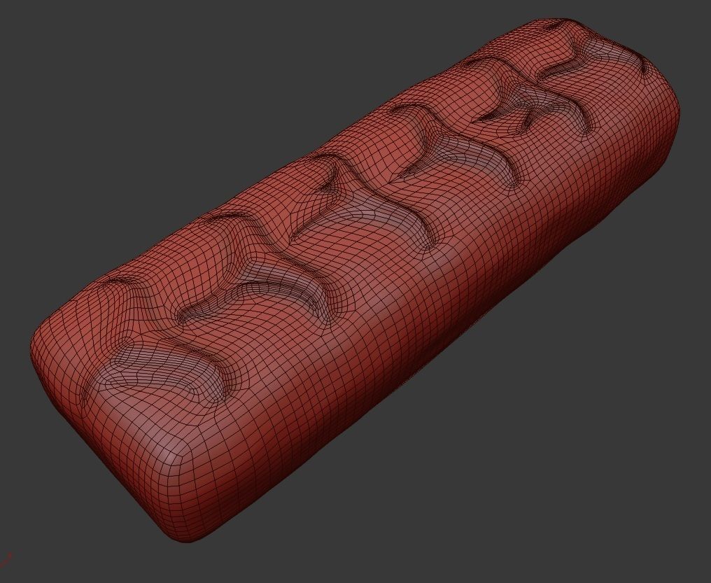 Snickers chocolate bar 3D model_1