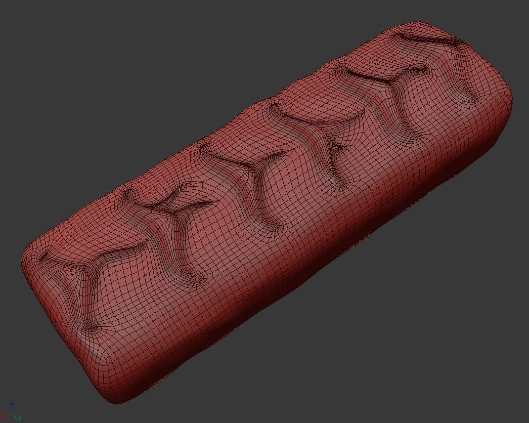 Snickers chocolate bar 3D model_4