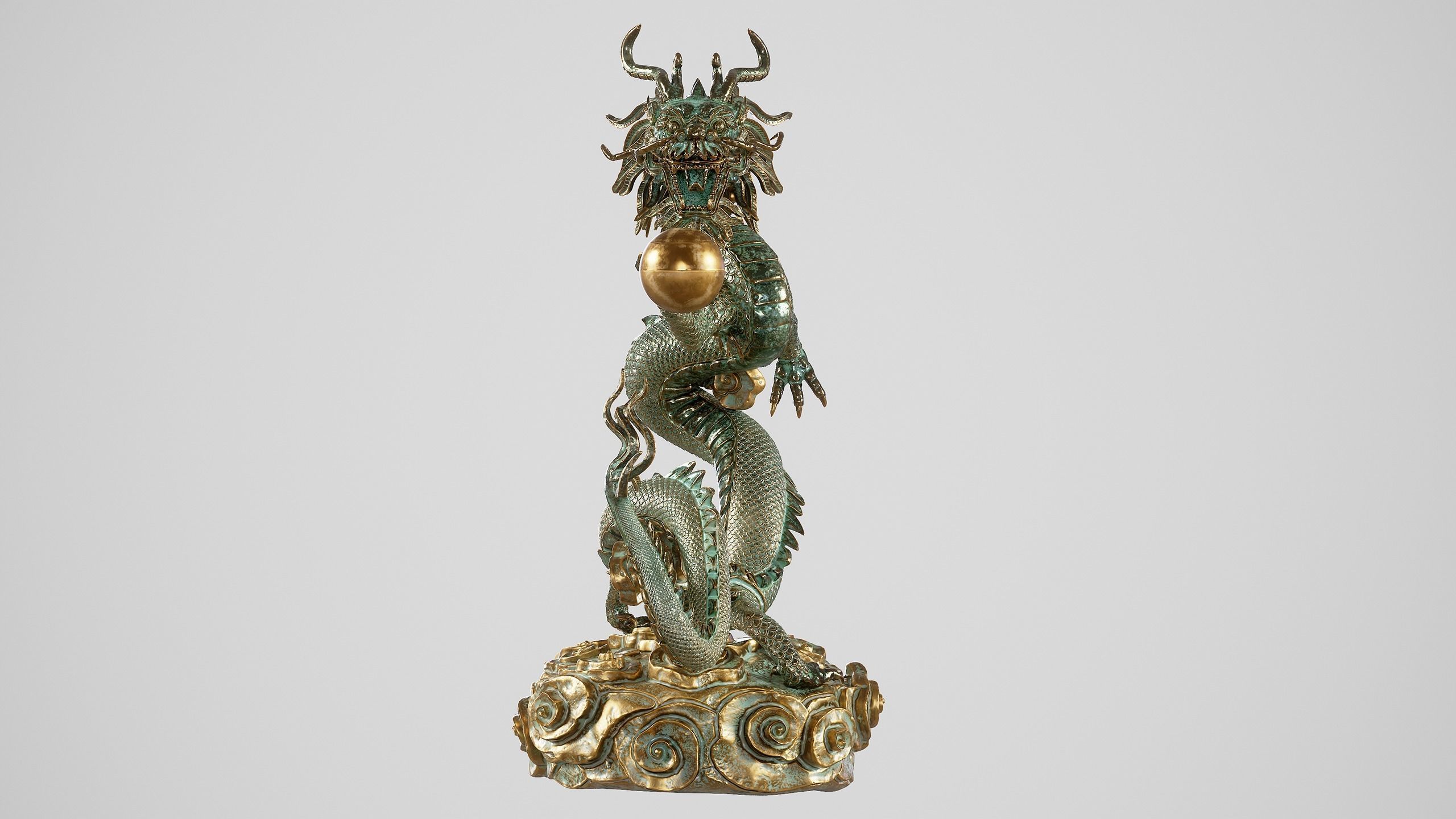 Japanese Dragon Low-poly 3D model_3