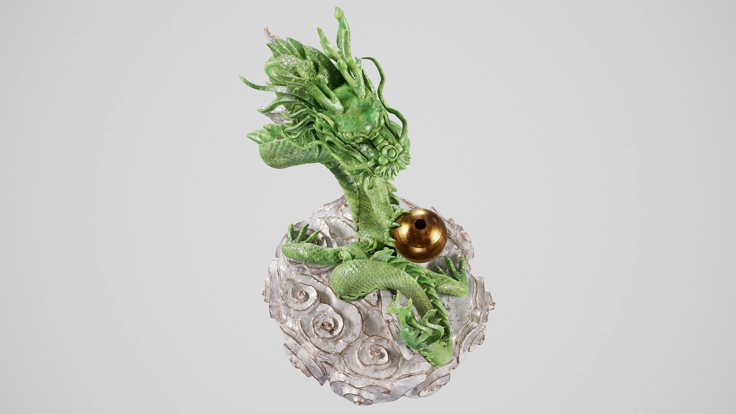 Japanese Dragon Low-poly 3D model_31