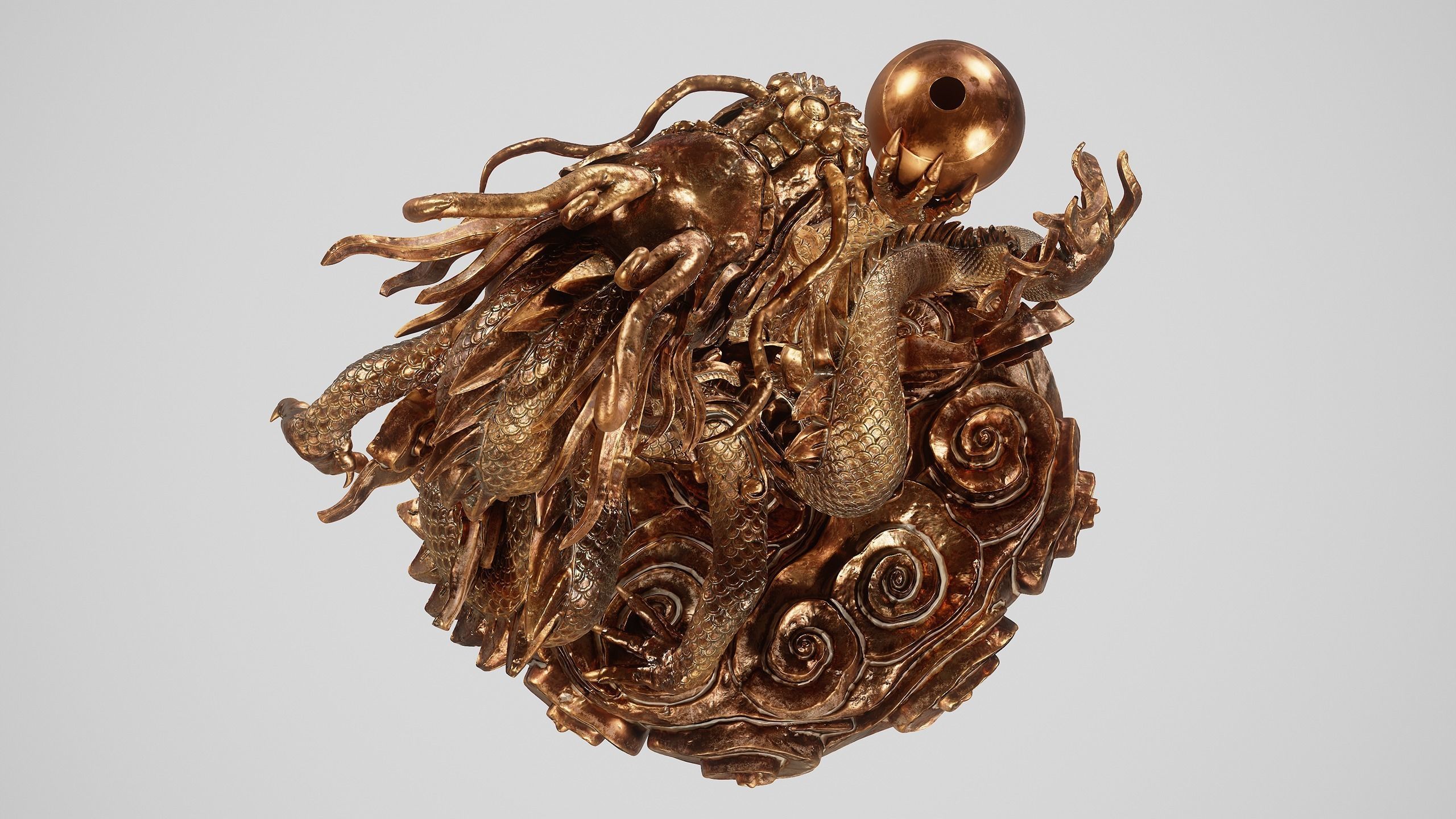 Japanese Dragon Low-poly 3D model_15