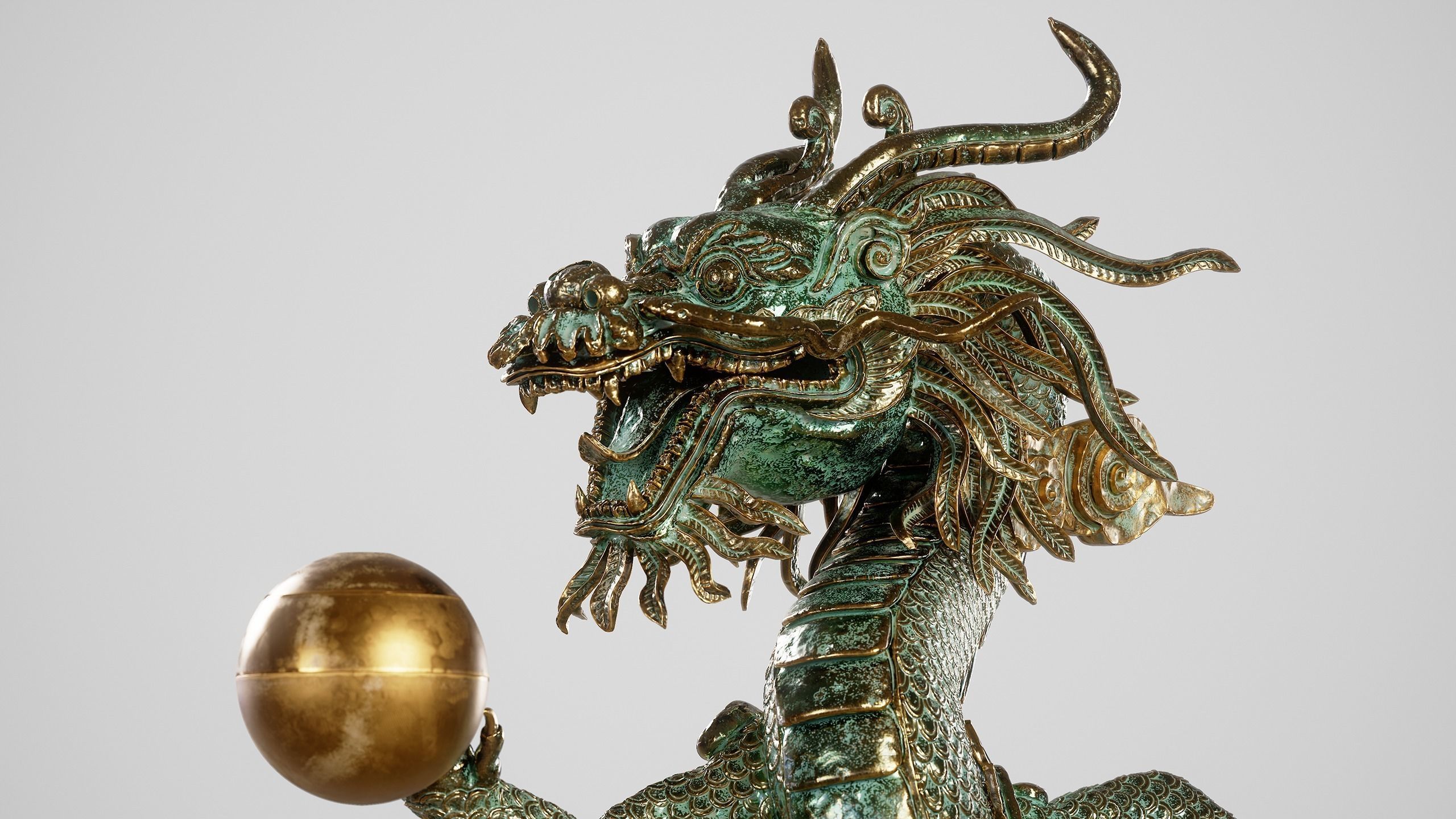 Japanese Dragon Low-poly 3D model_10