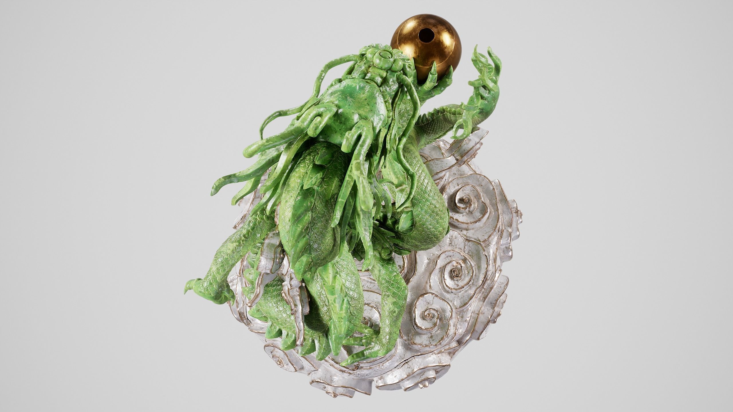 Japanese Dragon Low-poly 3D model_32