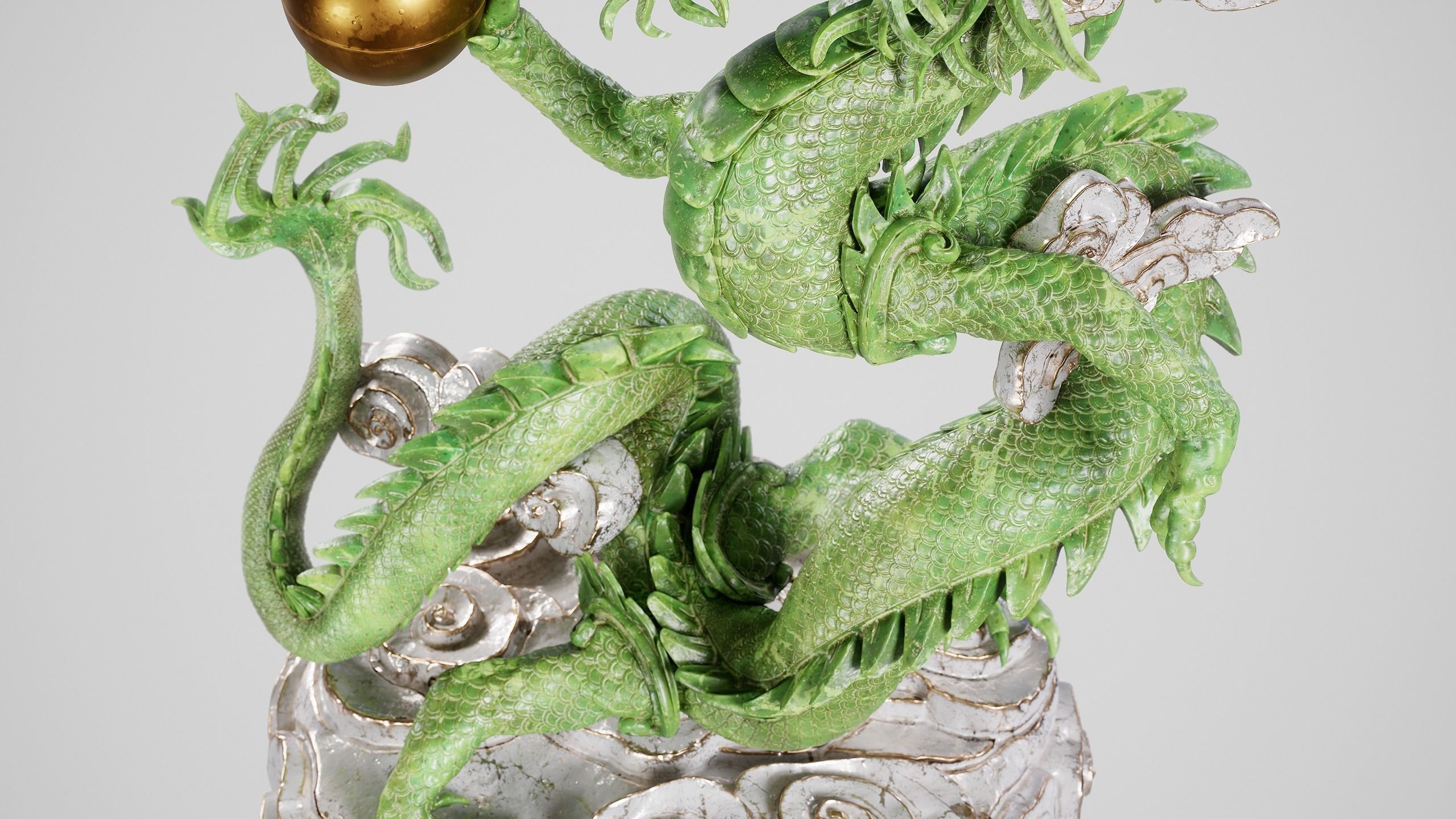 Japanese Dragon Low-poly 3D model_34