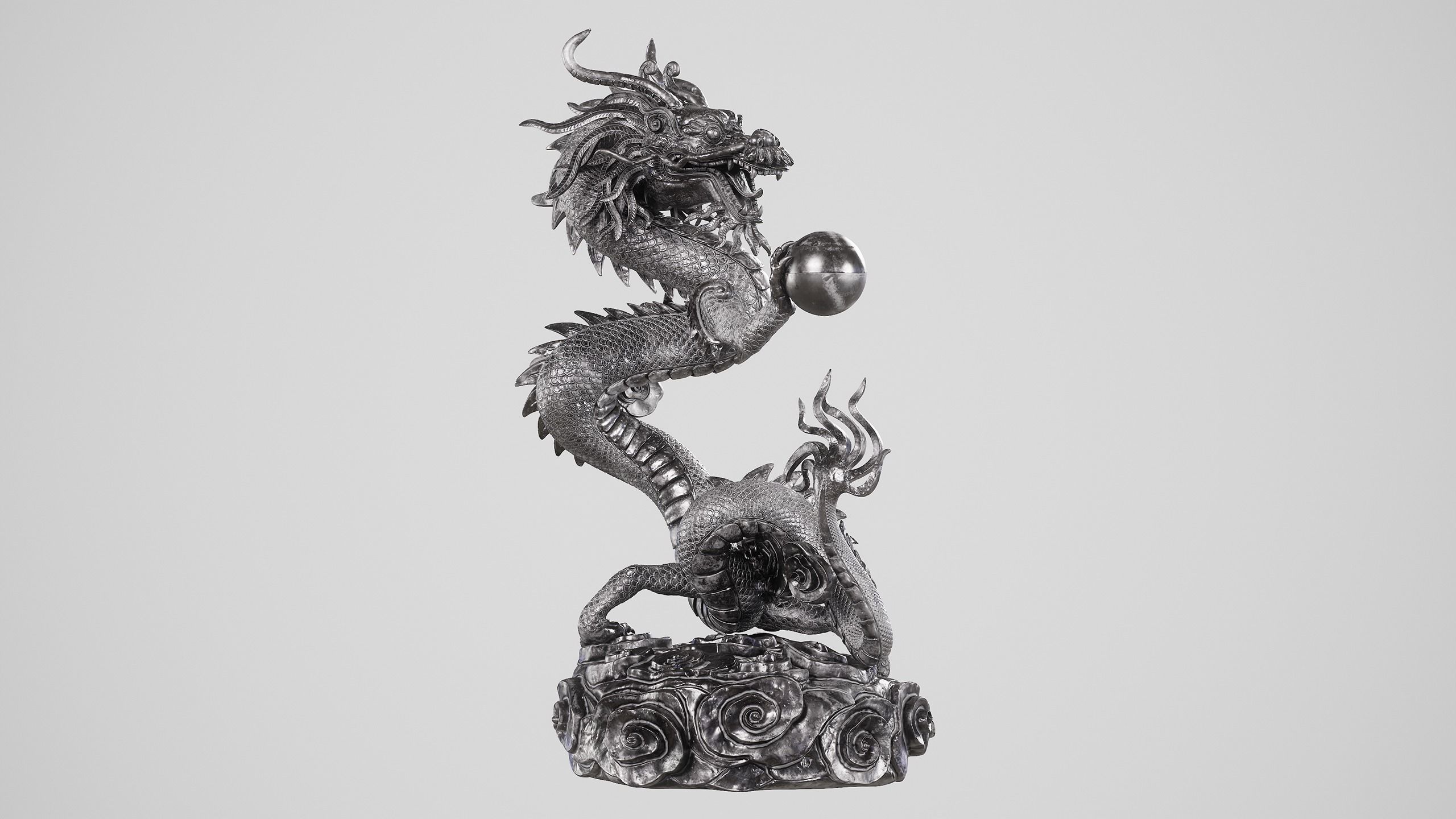 Japanese Dragon Low-poly 3D model_36