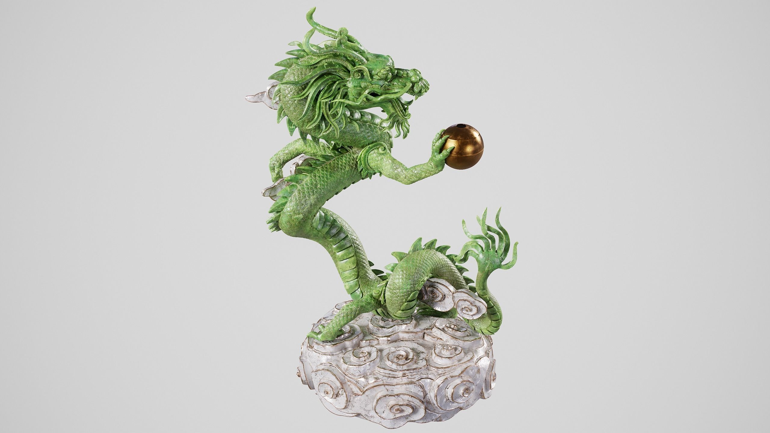 Japanese Dragon Low-poly 3D model_29