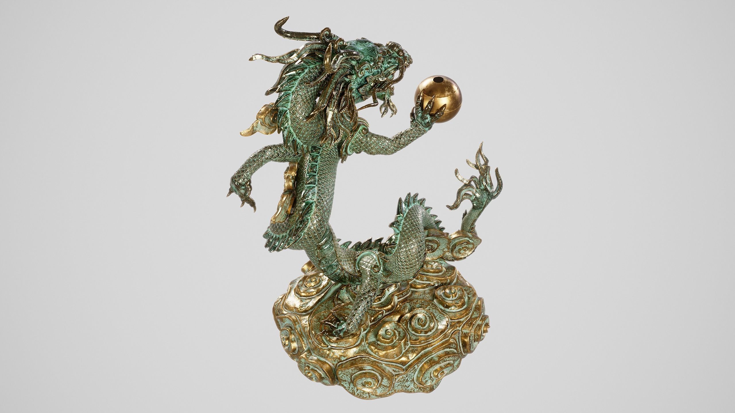 Japanese Dragon Low-poly 3D model_6