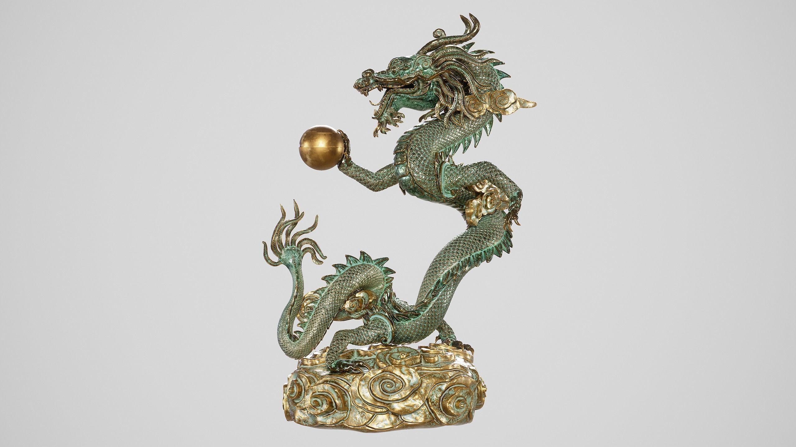 Japanese Dragon Low-poly 3D model_2