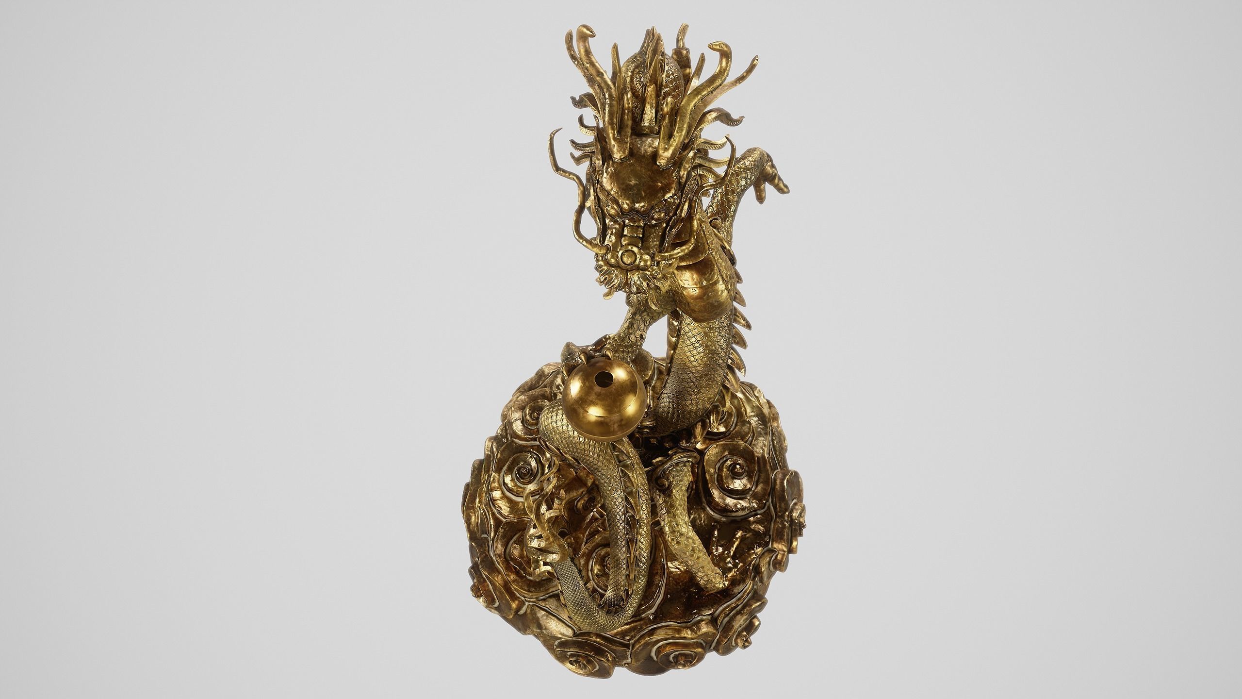 Japanese Dragon Low-poly 3D model_21