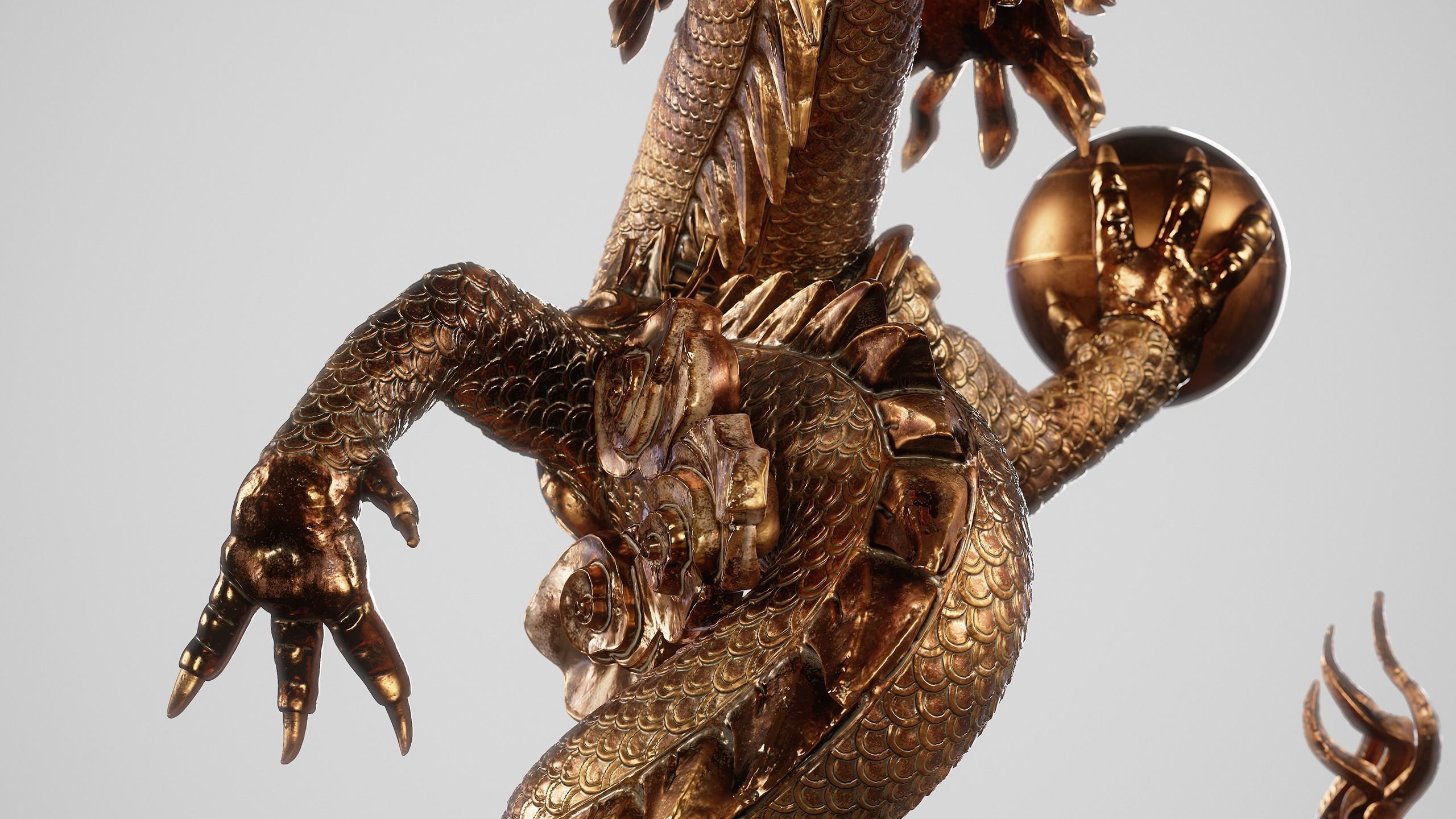 Japanese Dragon Low-poly 3D model_20