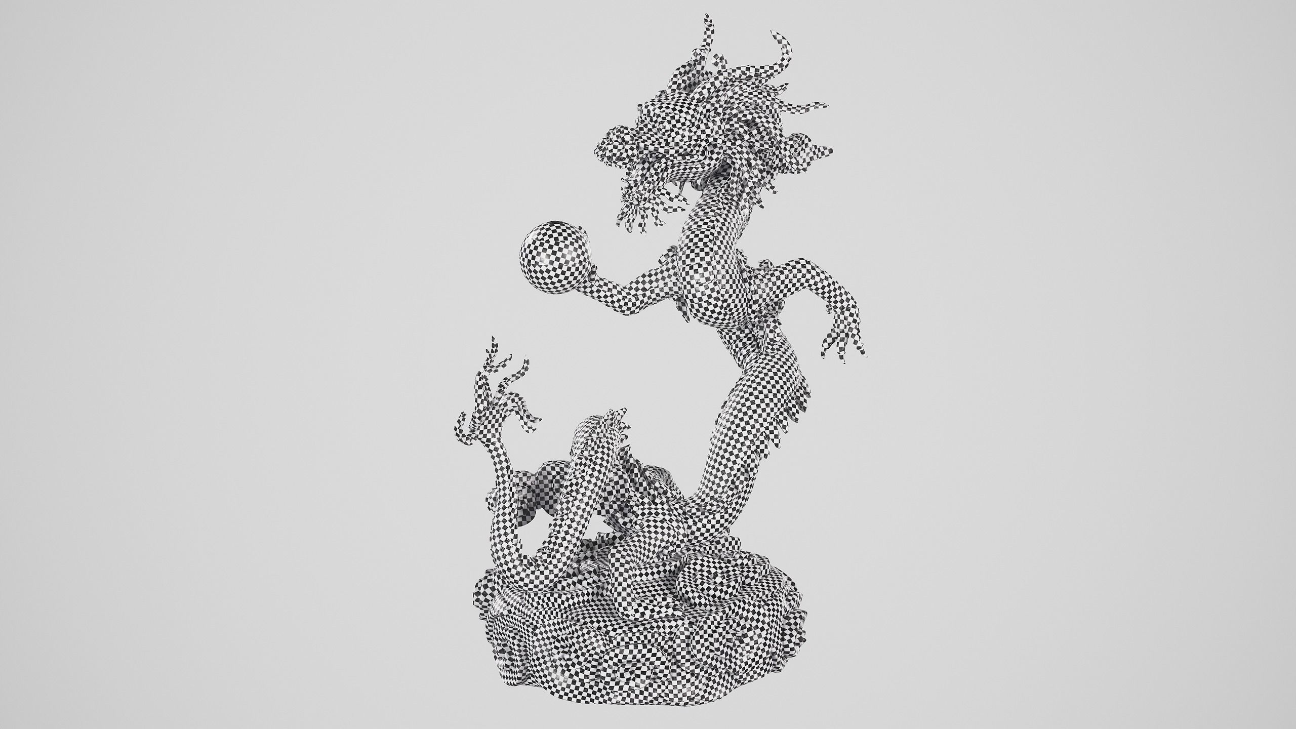 Japanese Dragon Low-poly 3D model_37
