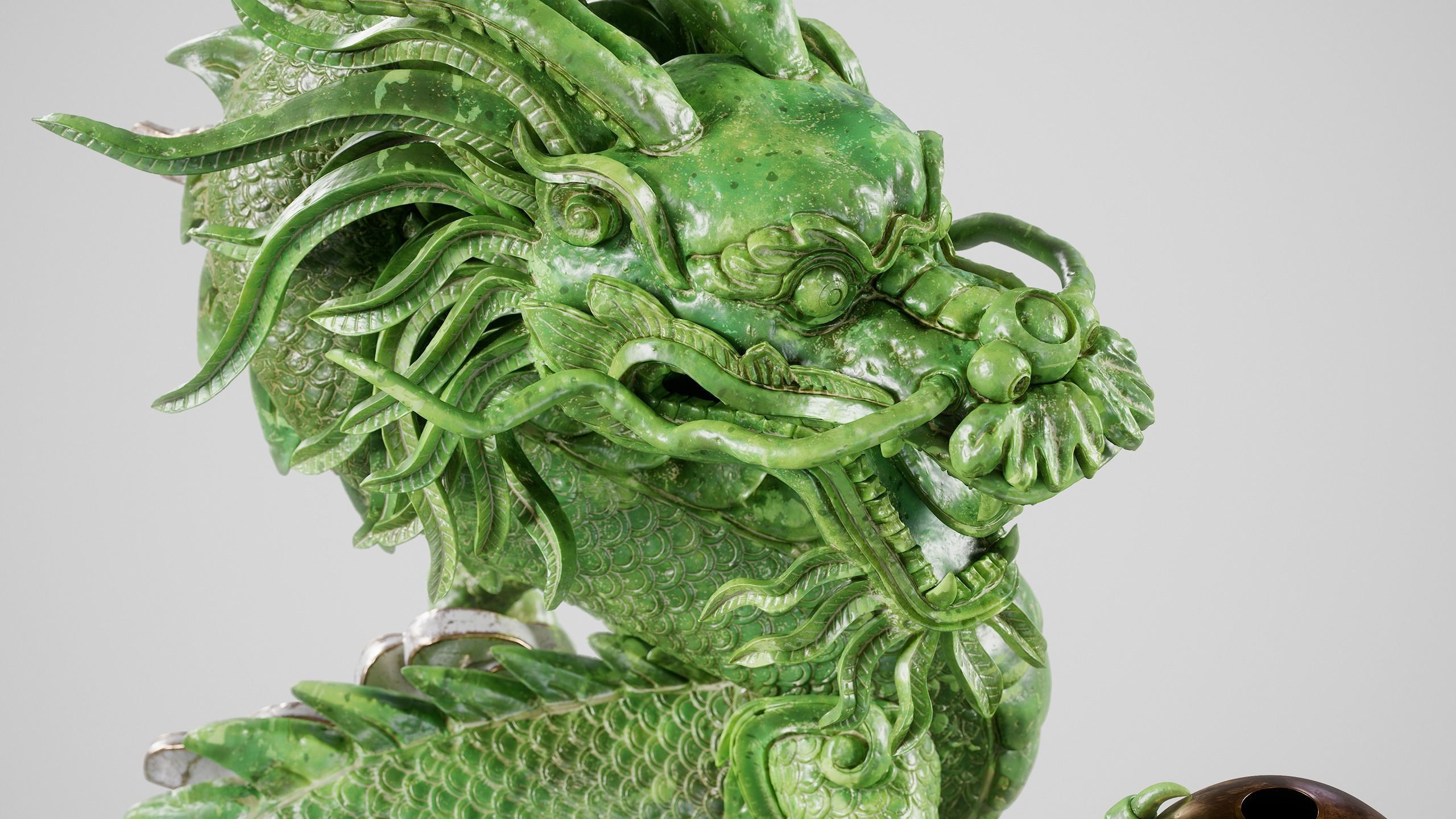 Japanese Dragon Low-poly 3D model_33