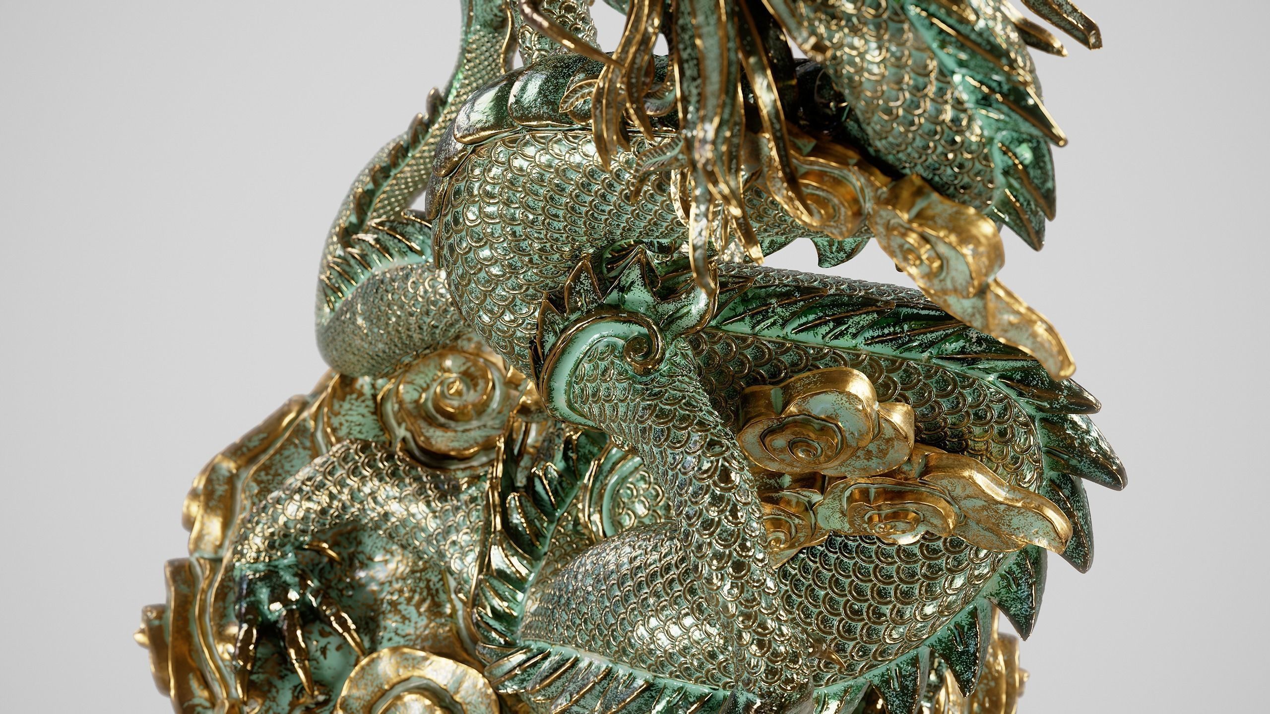 Japanese Dragon Low-poly 3D model_11