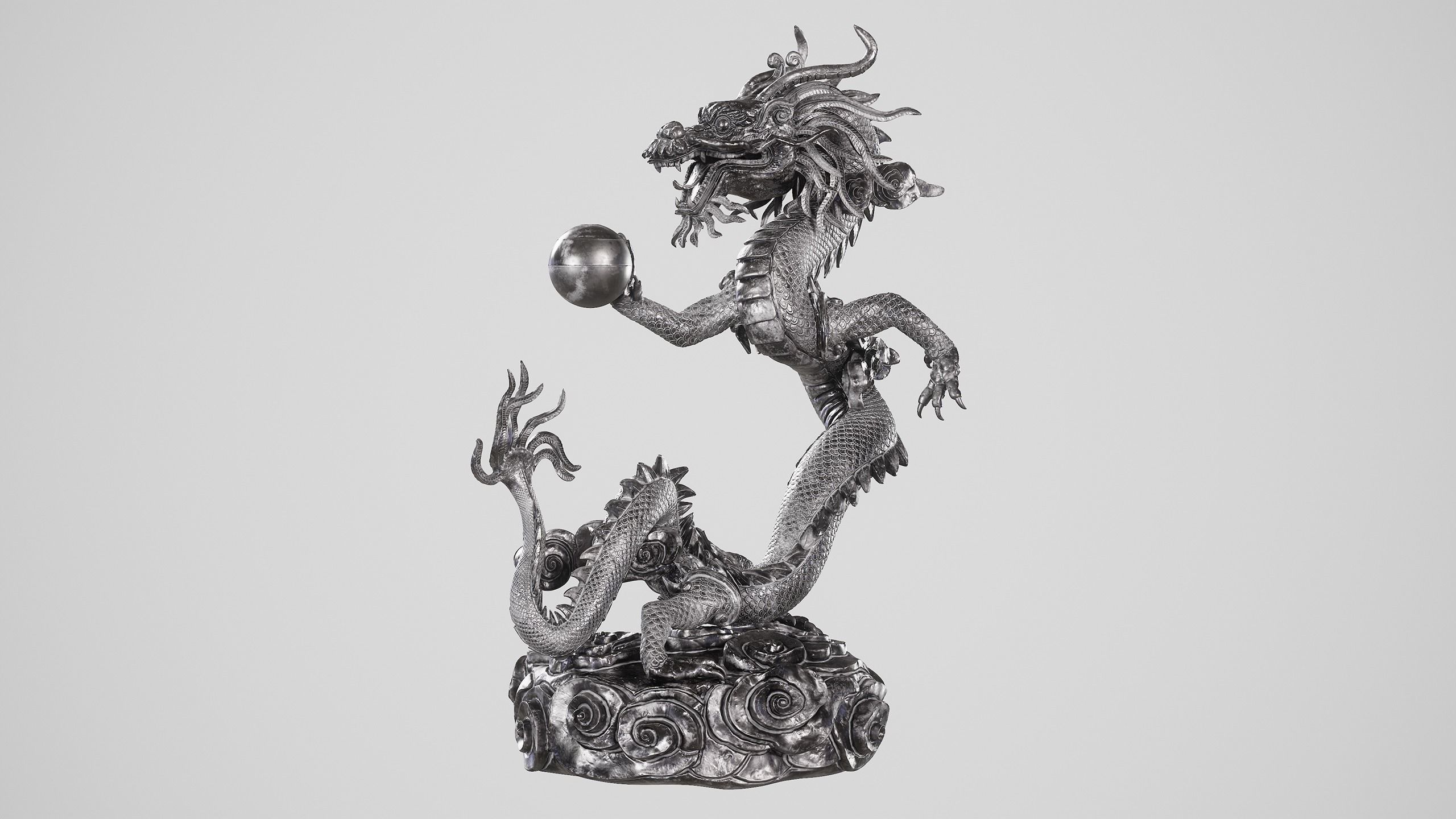 Japanese Dragon Low-poly 3D model_35