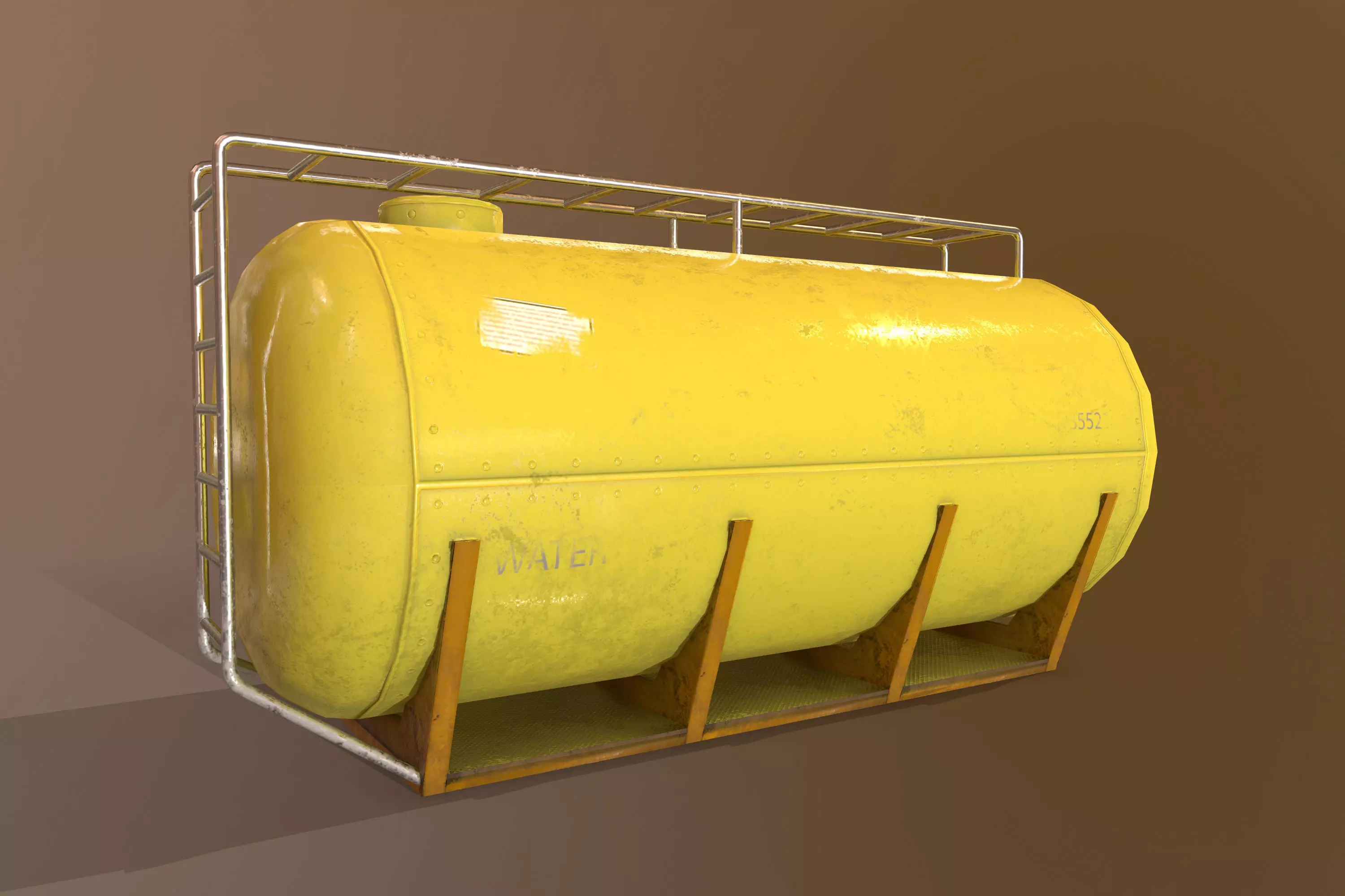 Cistern Realistic - Low Poly - Game ready Low-poly 3D model tank Low-poly 3D model_0