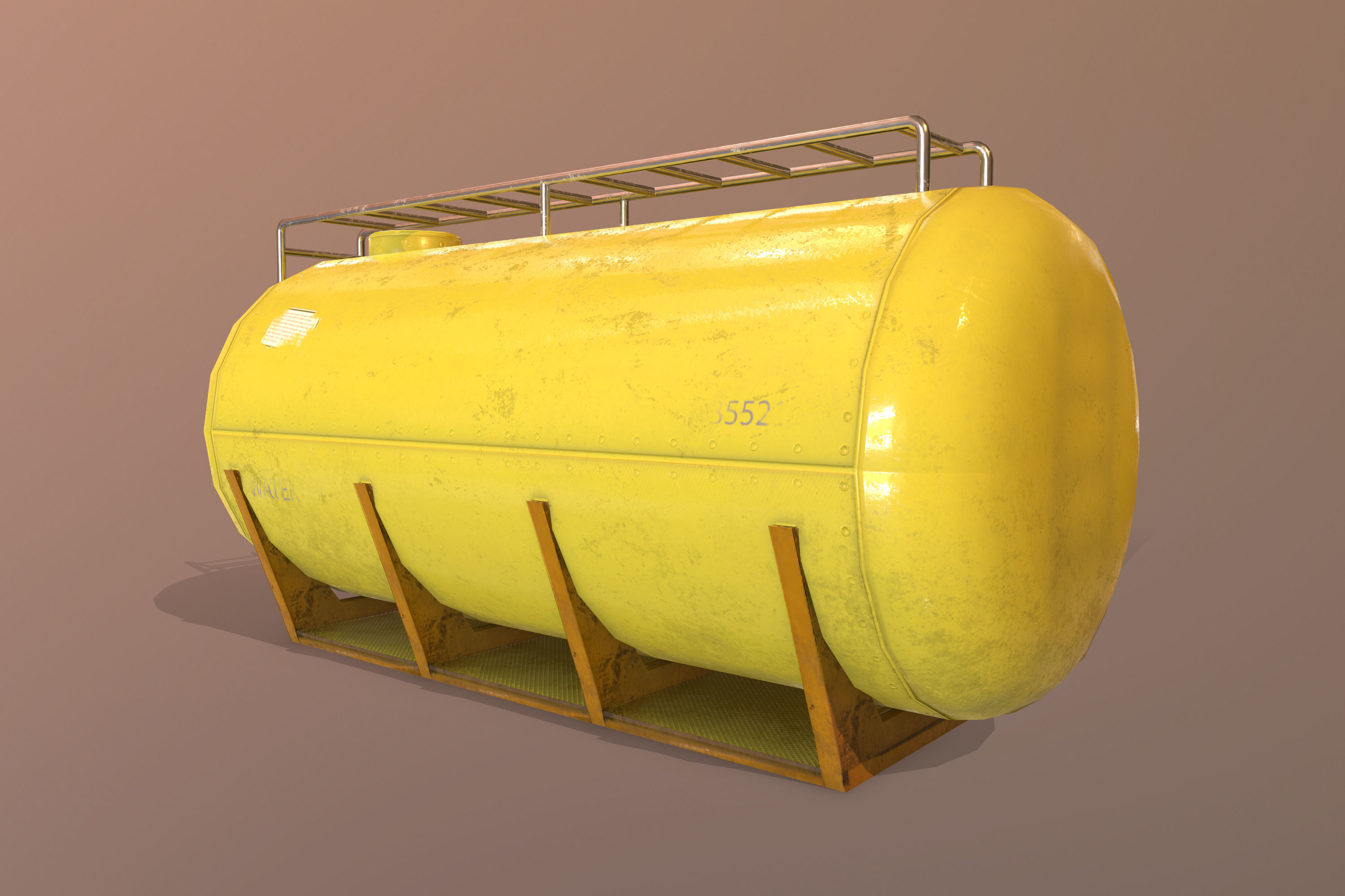 Cistern Realistic - Low Poly - Game ready Low-poly 3D model tank Low-poly 3D model_1