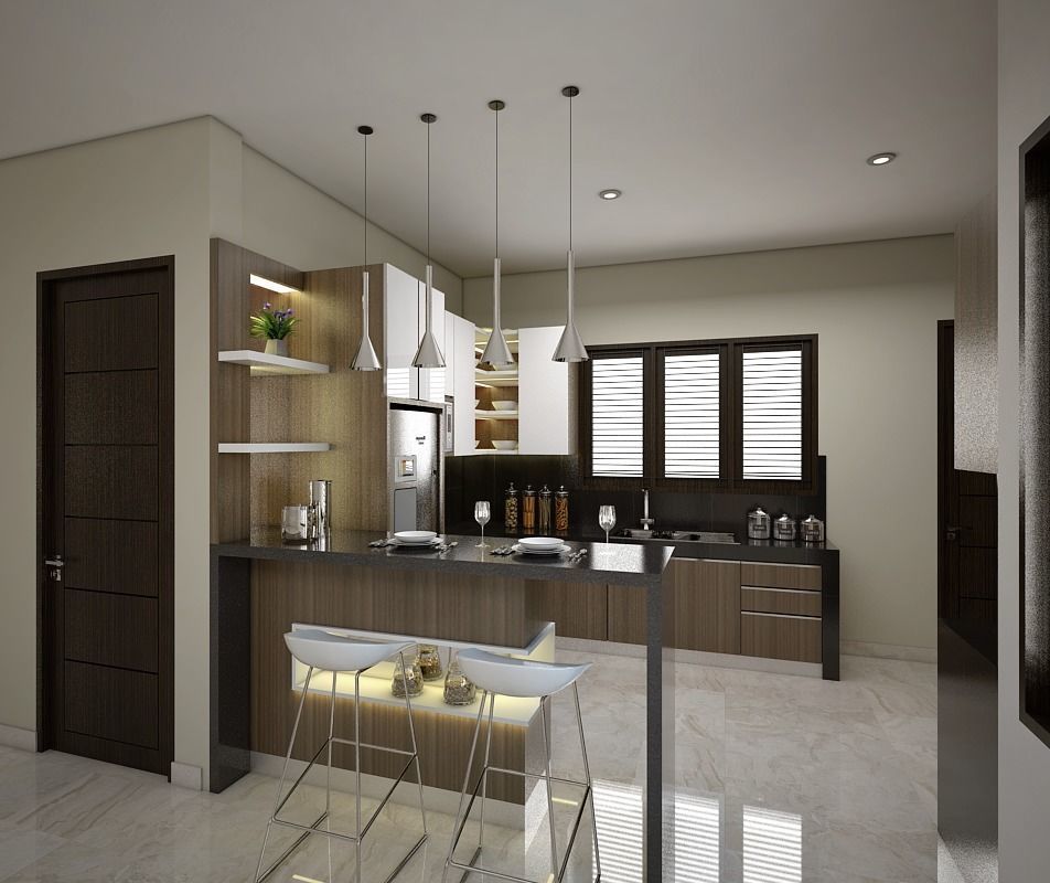 Livingroom Kitchen Diningroom Bedroom 3D model_1