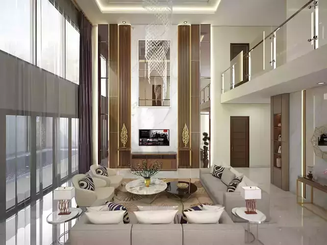 Livingroom Kitchen Diningroom Bedroom 3D model